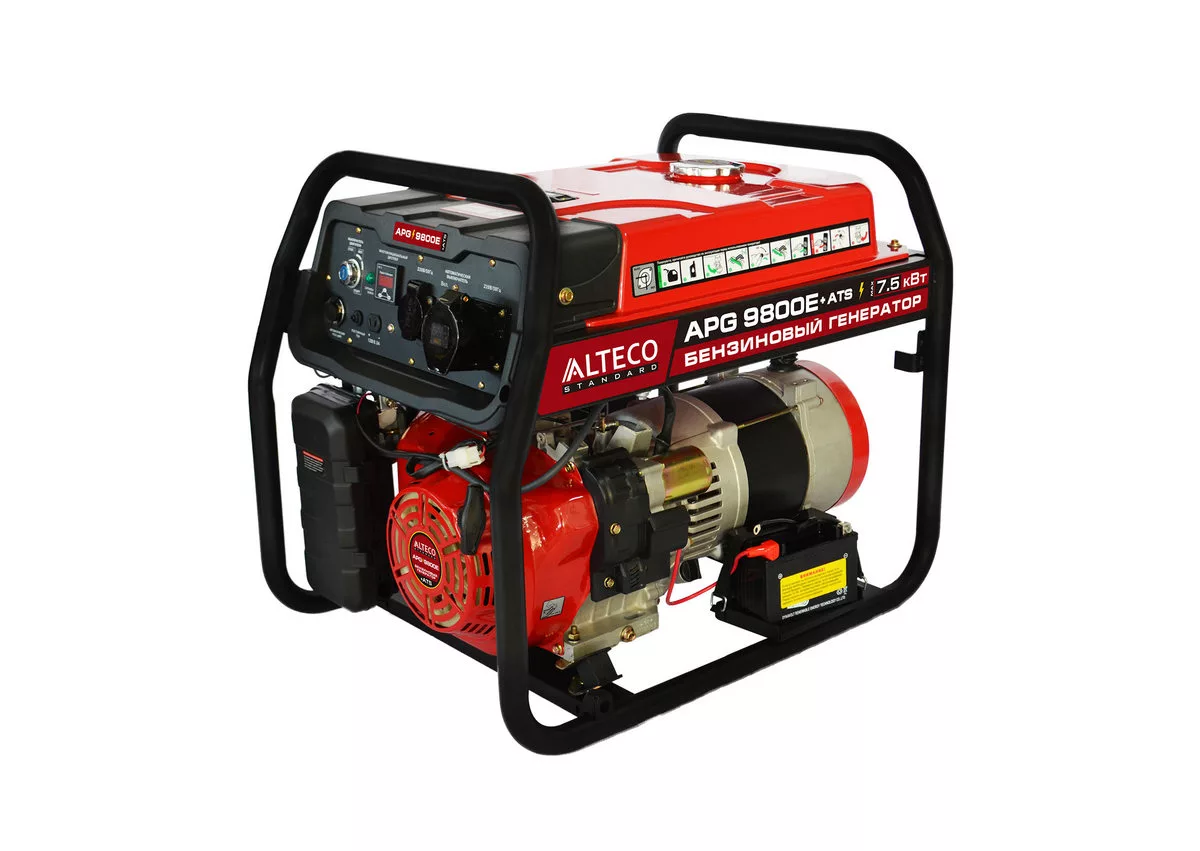 Бензиновый генератор 1 кВт Carver PPG-1000A 220В ручной однофазный четырехтактный